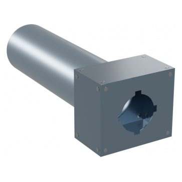 П-125-90-2 пленум из АБС пластика под диффузор диаметром 125мм и с 2 портами подключения под СПВ ПЭ D90