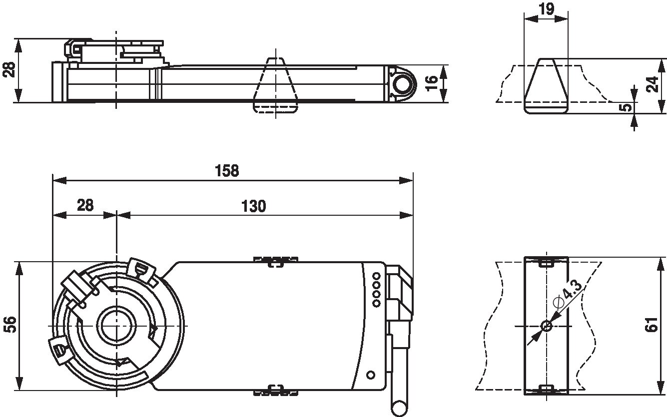 Электропривод Belimo CM24-SX-L (2 Н·м)