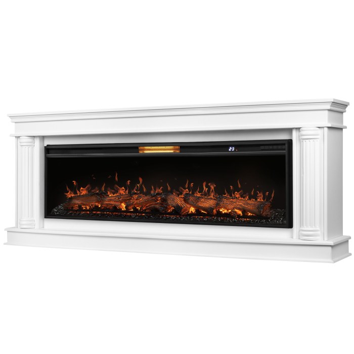 Каминокомплект: Очаг Royal Thermo Aurora RTFP/P-AR60LS, портал Olympia 60, белый