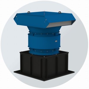 Крышный приточный вентилятор ВКОП-К №6,3 с клапаном, Ø630 мм